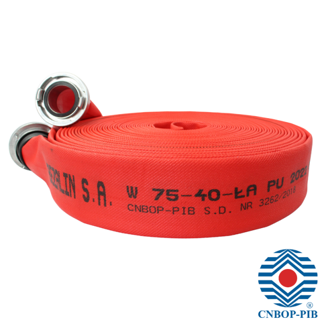 Fire hoses for use with ladders