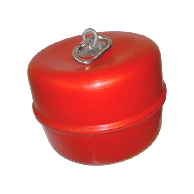 Float for suction strainer with connector